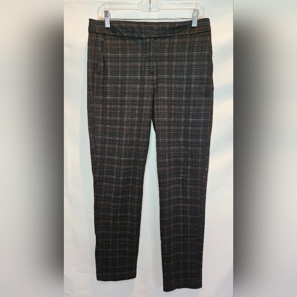 Rachel Zoe Dark Plaid Trousers
